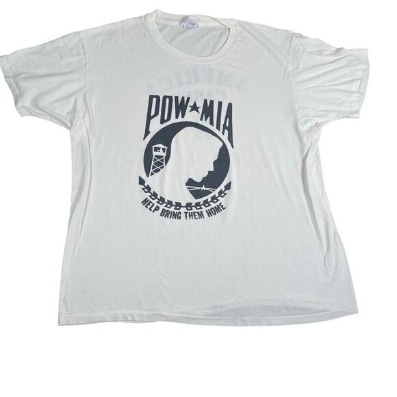Hanes Other - VINTAGE POW MIA 1990S TEE SHIRT SIZE XL MADE IN USA